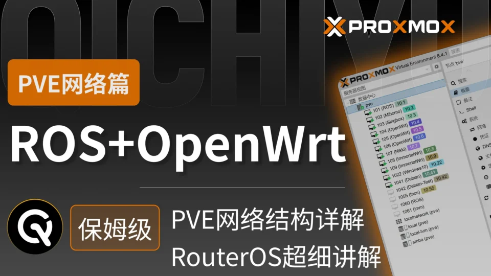 PVE安装Routeros（ROS）和openwrt