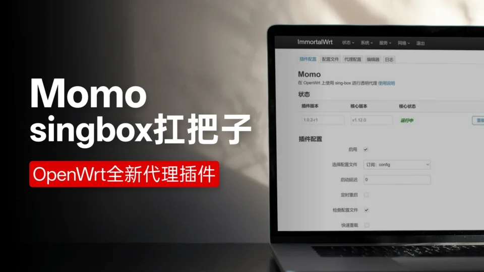 【全网首发】OpenWrt全新代理神器 Momo